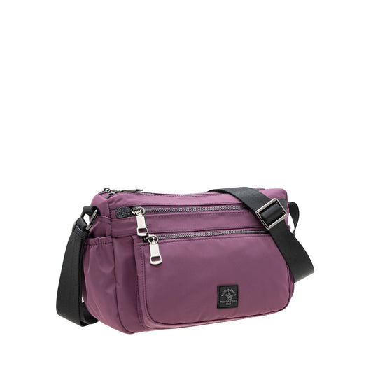 Purple Nylon Leather Sling Bag