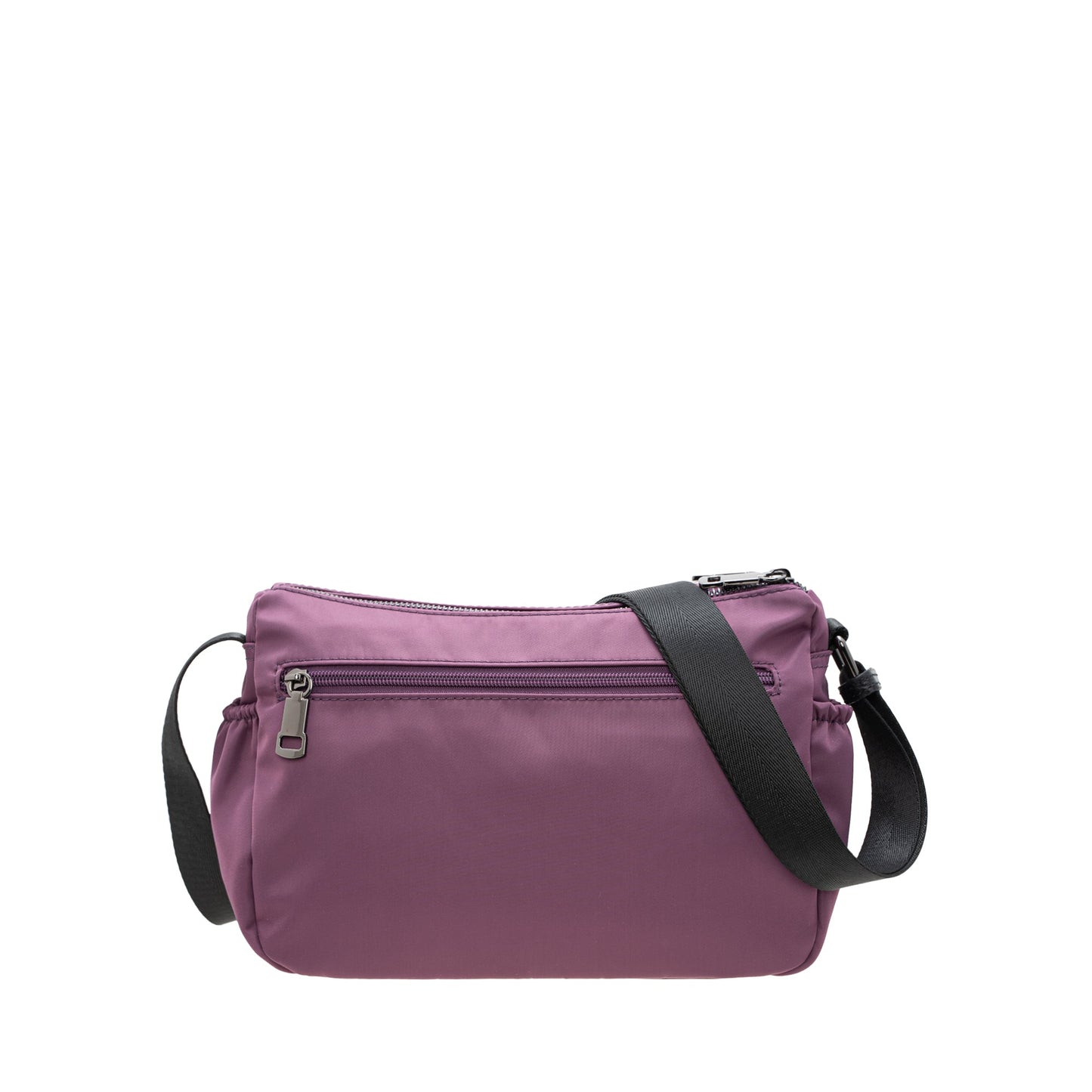 Purple Nylon Leather Sling Bag