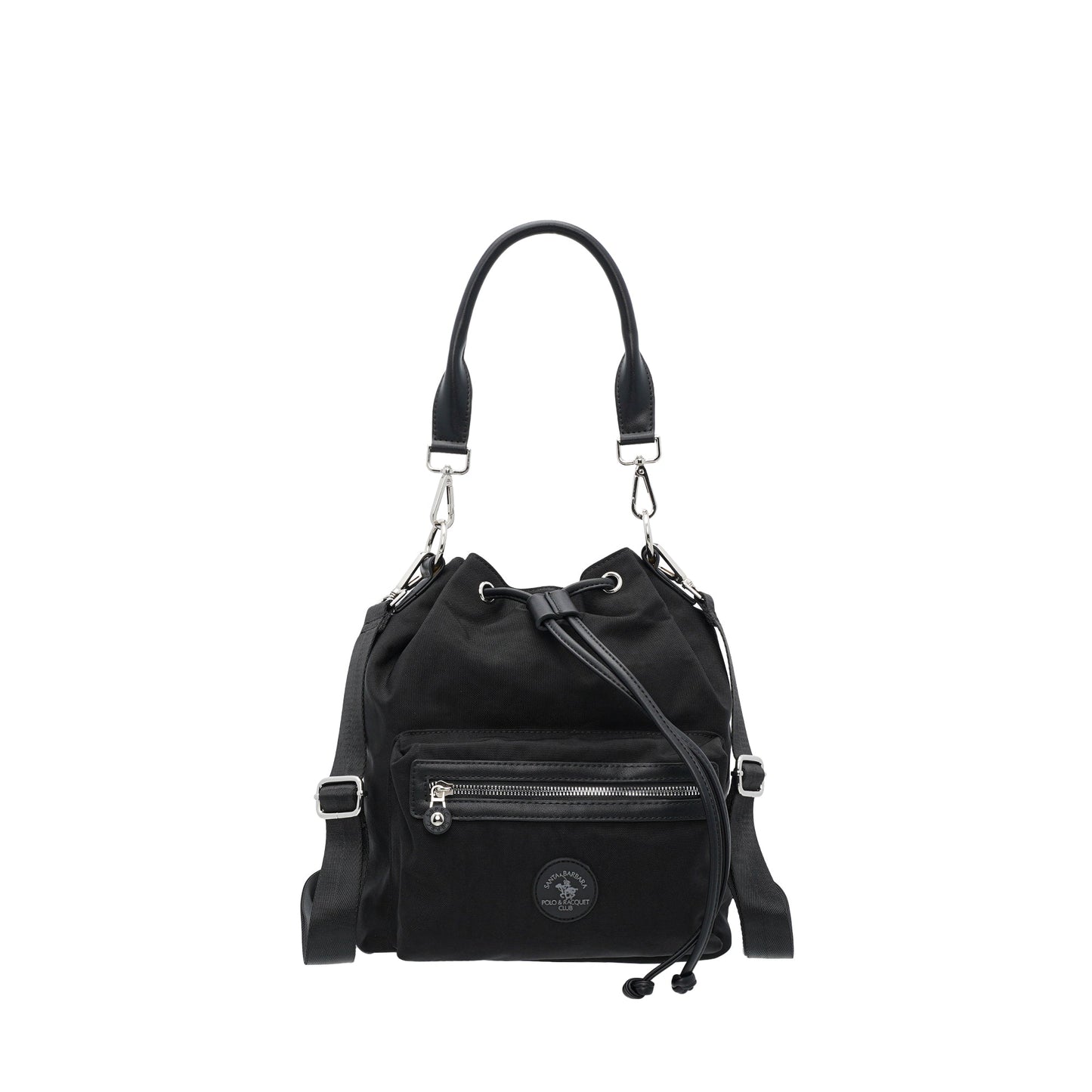 Black Nylon Bucket Bag