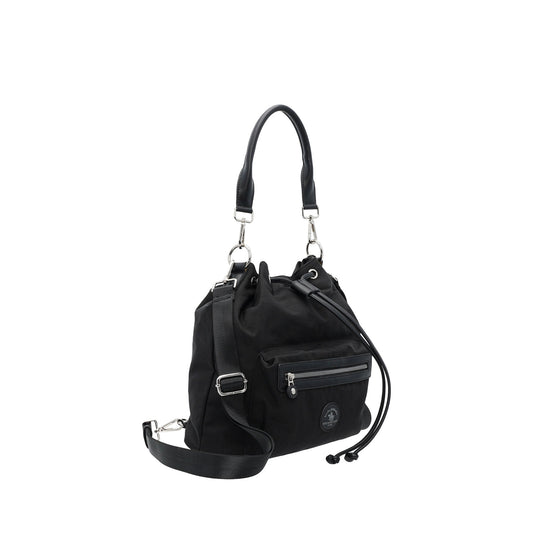 Black Nylon Bucket Bag