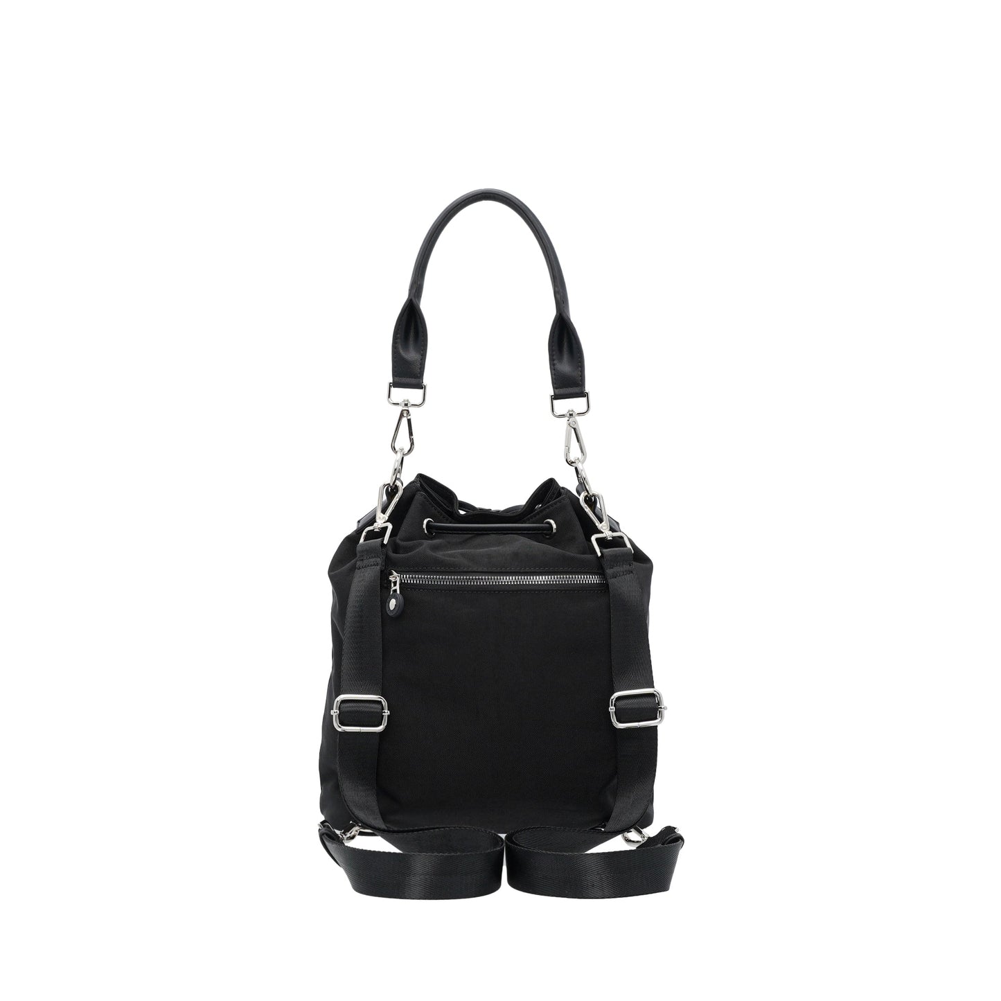 Black Nylon Bucket Bag