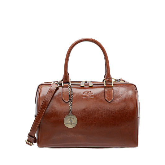 Ladies Leather Boston Bag
