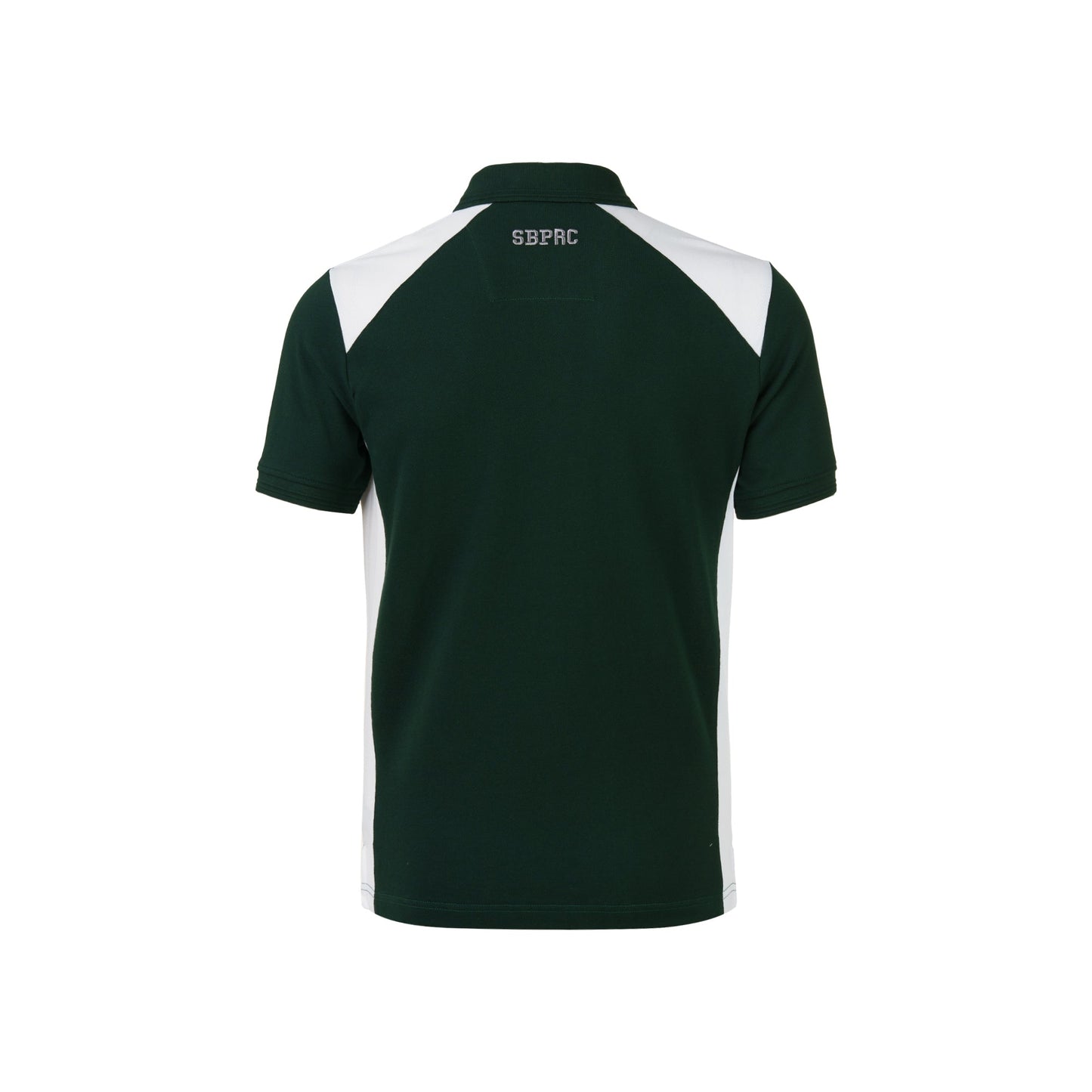 White Green Cotton Polo Tee