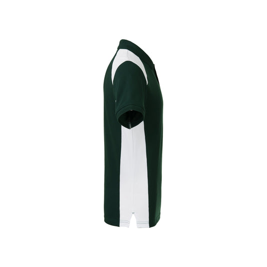 White Green Cotton Polo Tee