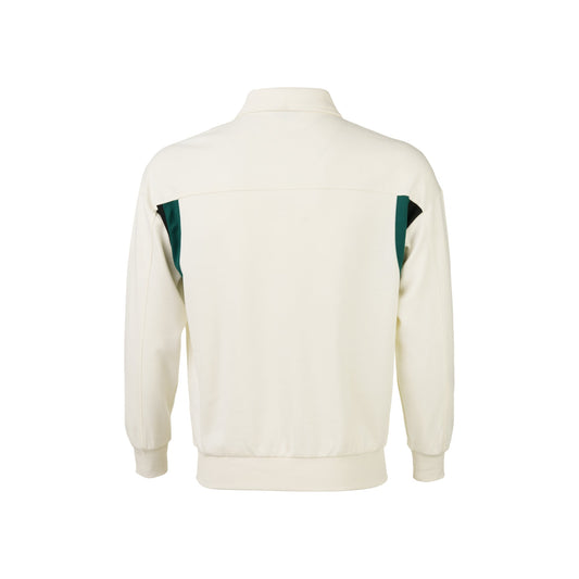 White Long Sleeve Polo Tee