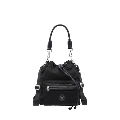 Black Nylon Bucket Bag