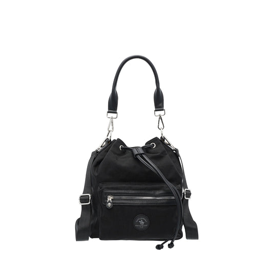 Black Nylon Bucket Bag
