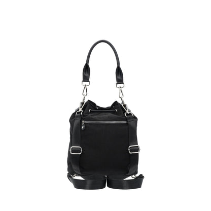 Black Nylon Bucket Bag