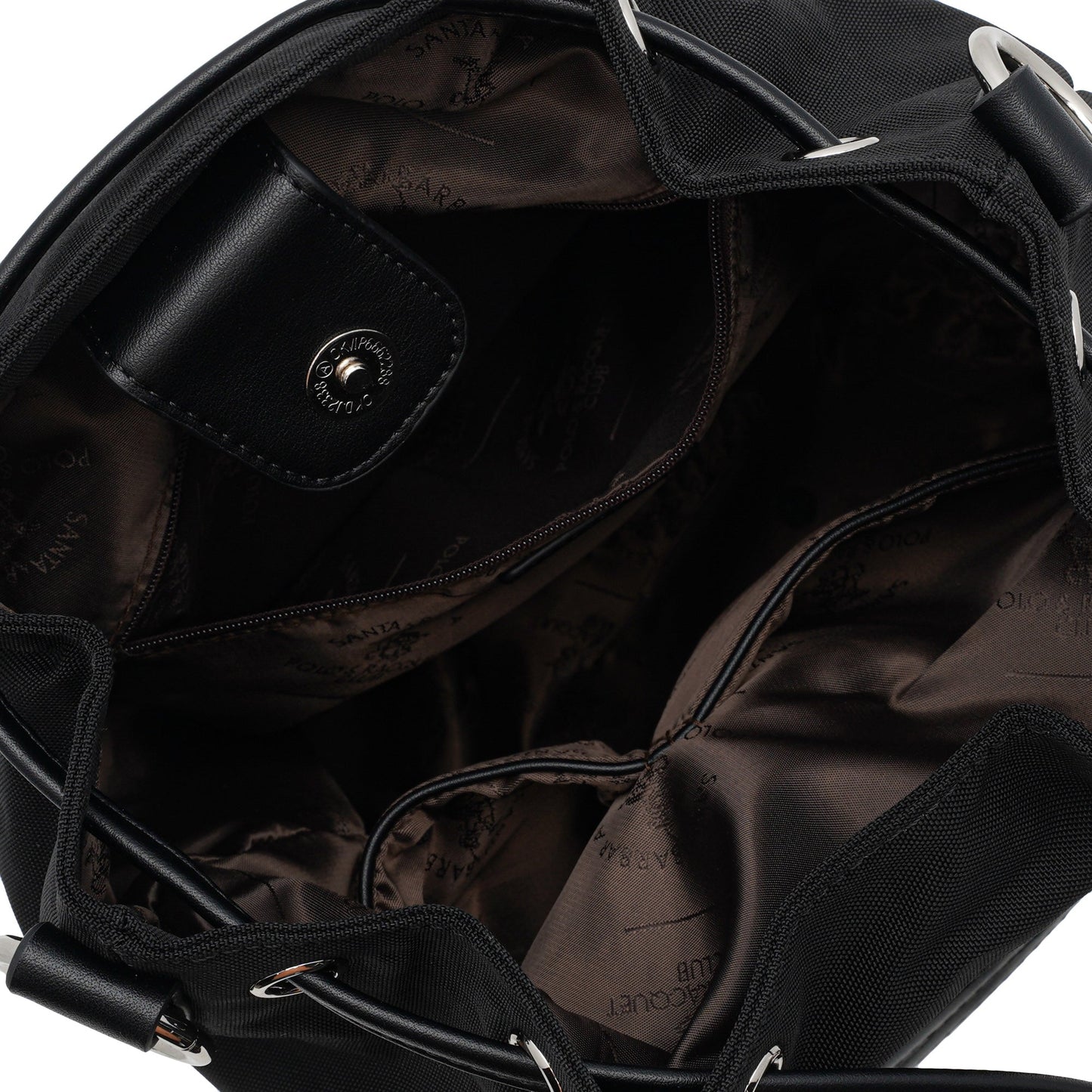 Black Nylon Bucket Bag