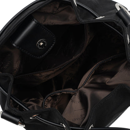 Black Nylon Bucket Bag