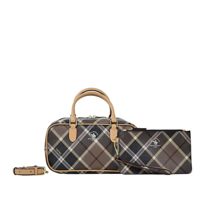 CHECKER Monogram Top Handle Bag