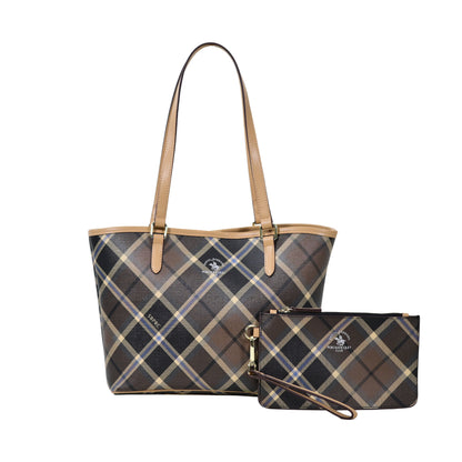 CHECKER Monogram Shopper Bag