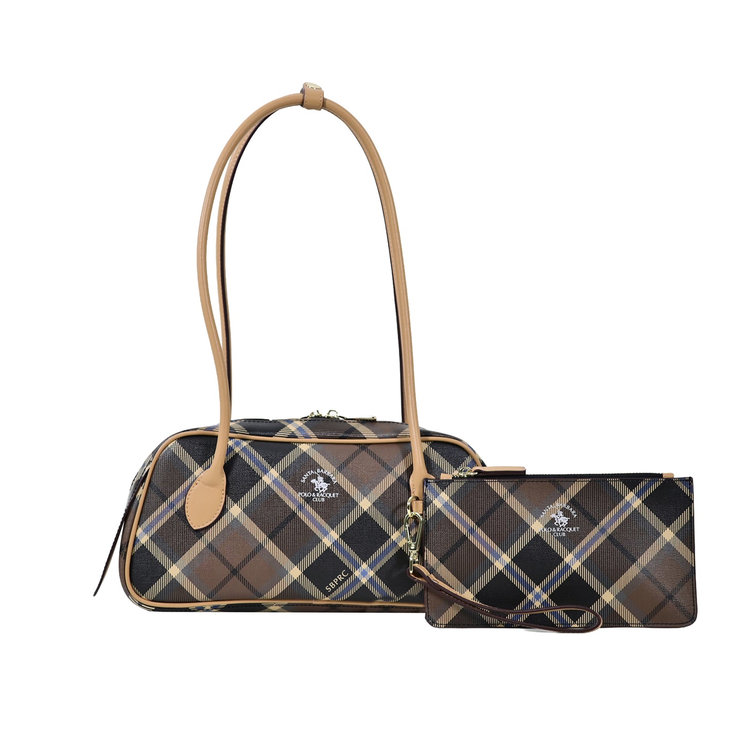 CHECKER Monogram Long-Handle Shoulder Bag