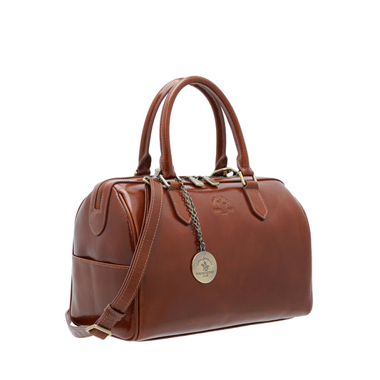 Ladies Leather Boston Bag