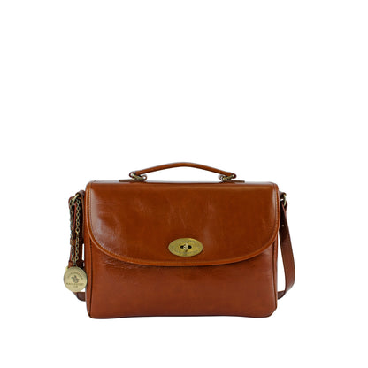 Women Oil-Tanned Flap Sling Bag