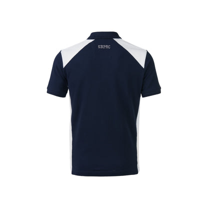 Blue White Cotton Polo Tee