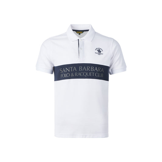 Men’s White Polo Shirt with Logo