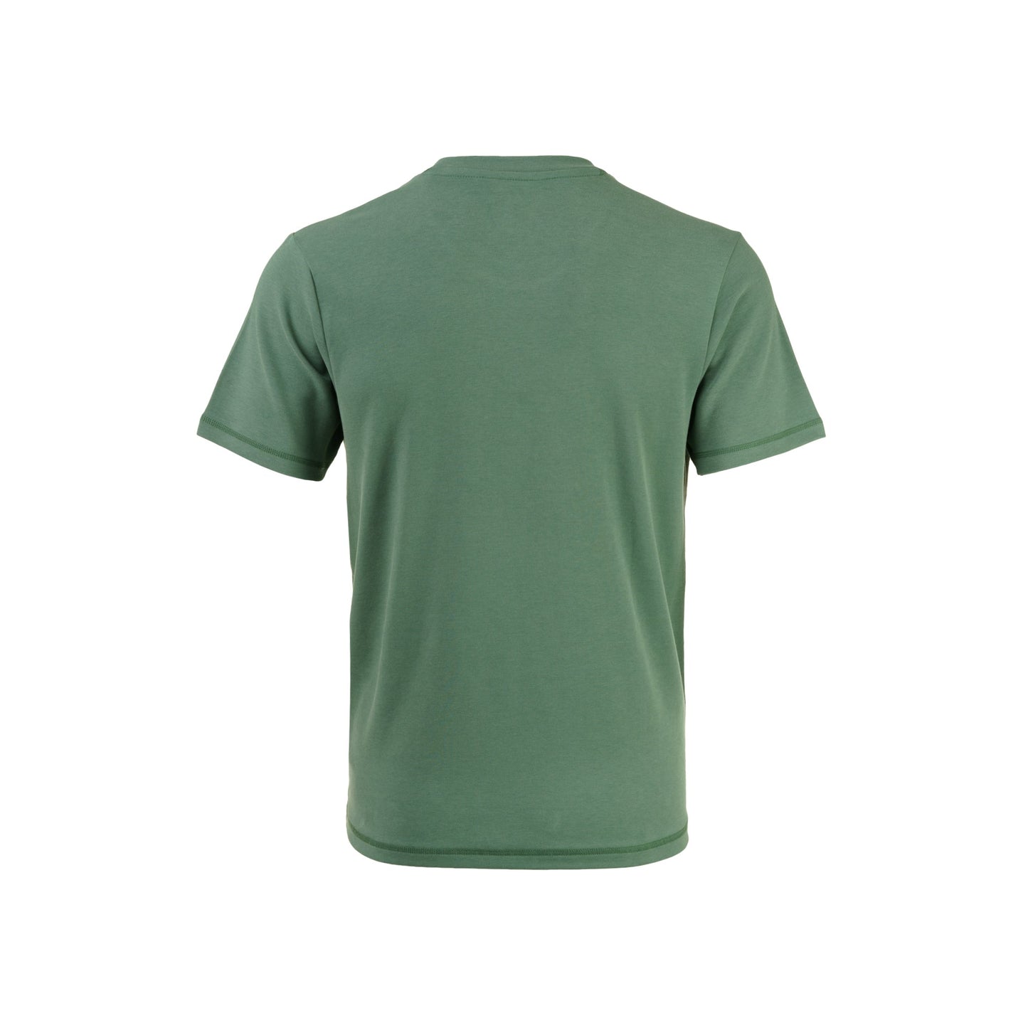 Green Plain Round Neck Short Sleeve