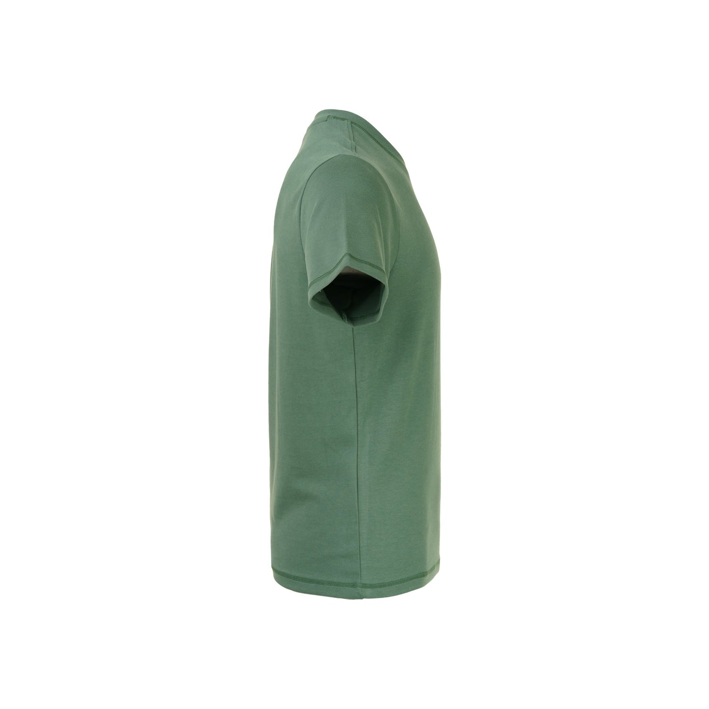 Green Plain Round Neck Short Sleeve