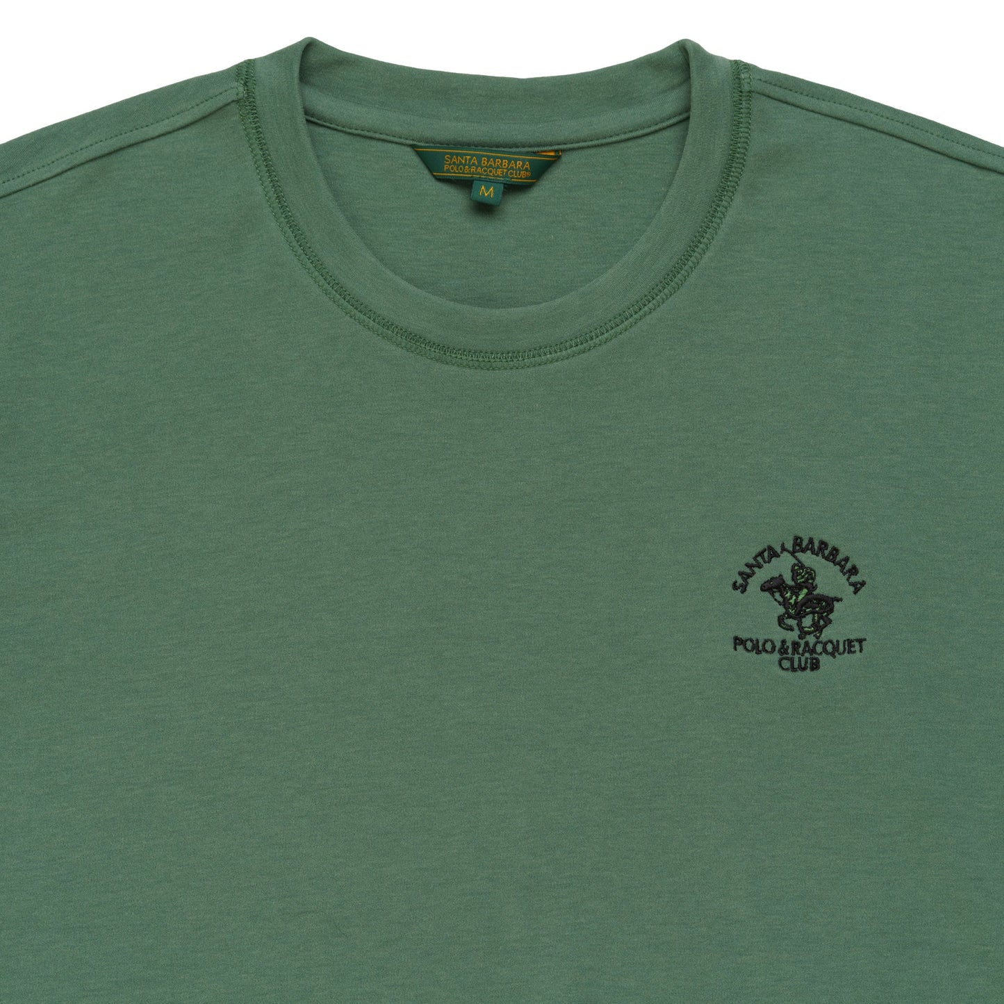 Green Plain Round Neck Short Sleeve