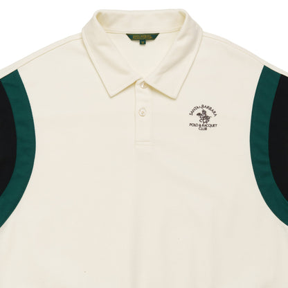 White Long Sleeve Polo Tee