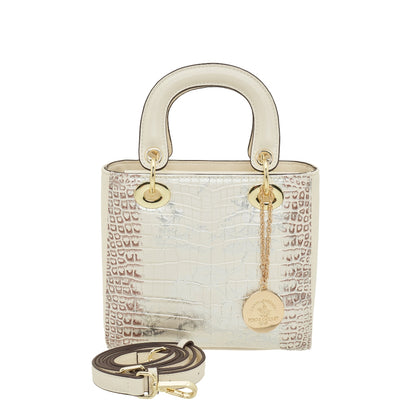 Ivory Square Top Handle Bag