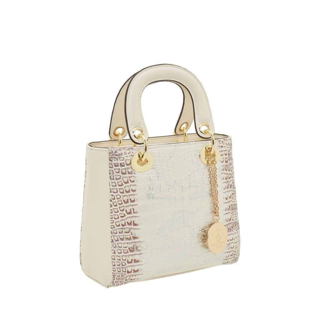 Ivory Square Top Handle Bag