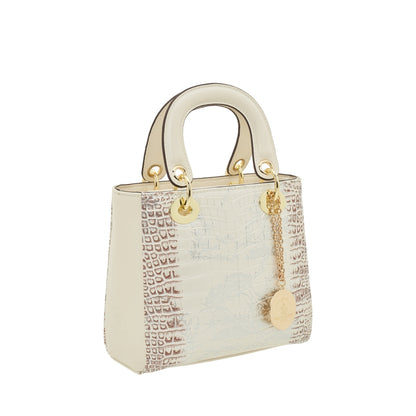 Ivory Square Top Handle Bag