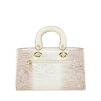 Ivory OblongTop Handle Sling Bag