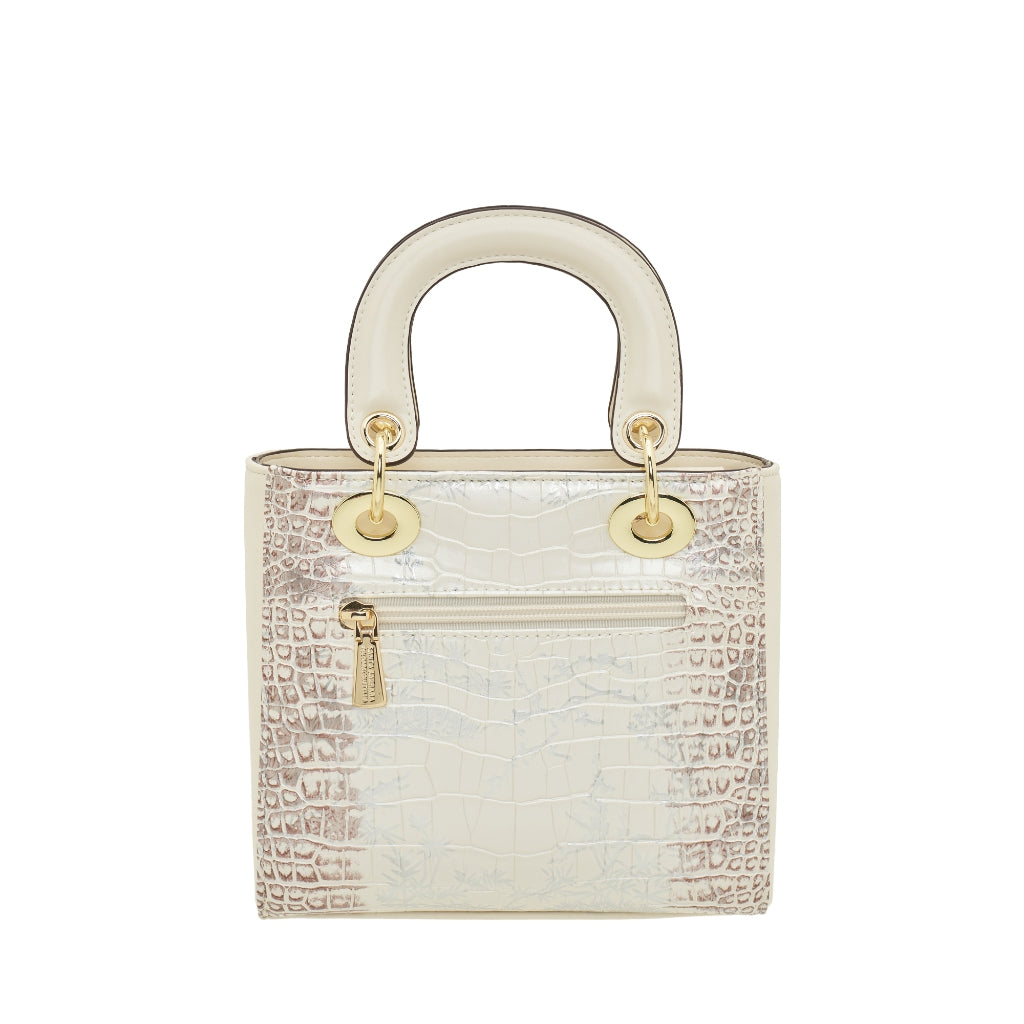 Ivory Square Top Handle Bag