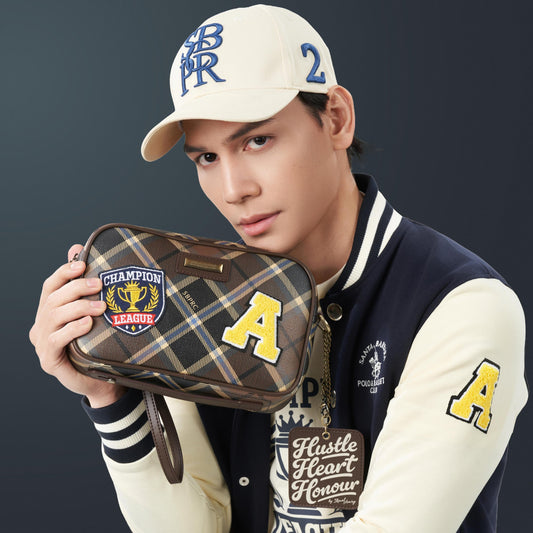 Ikmal X SBPRC Men's Plaid Sling Bag