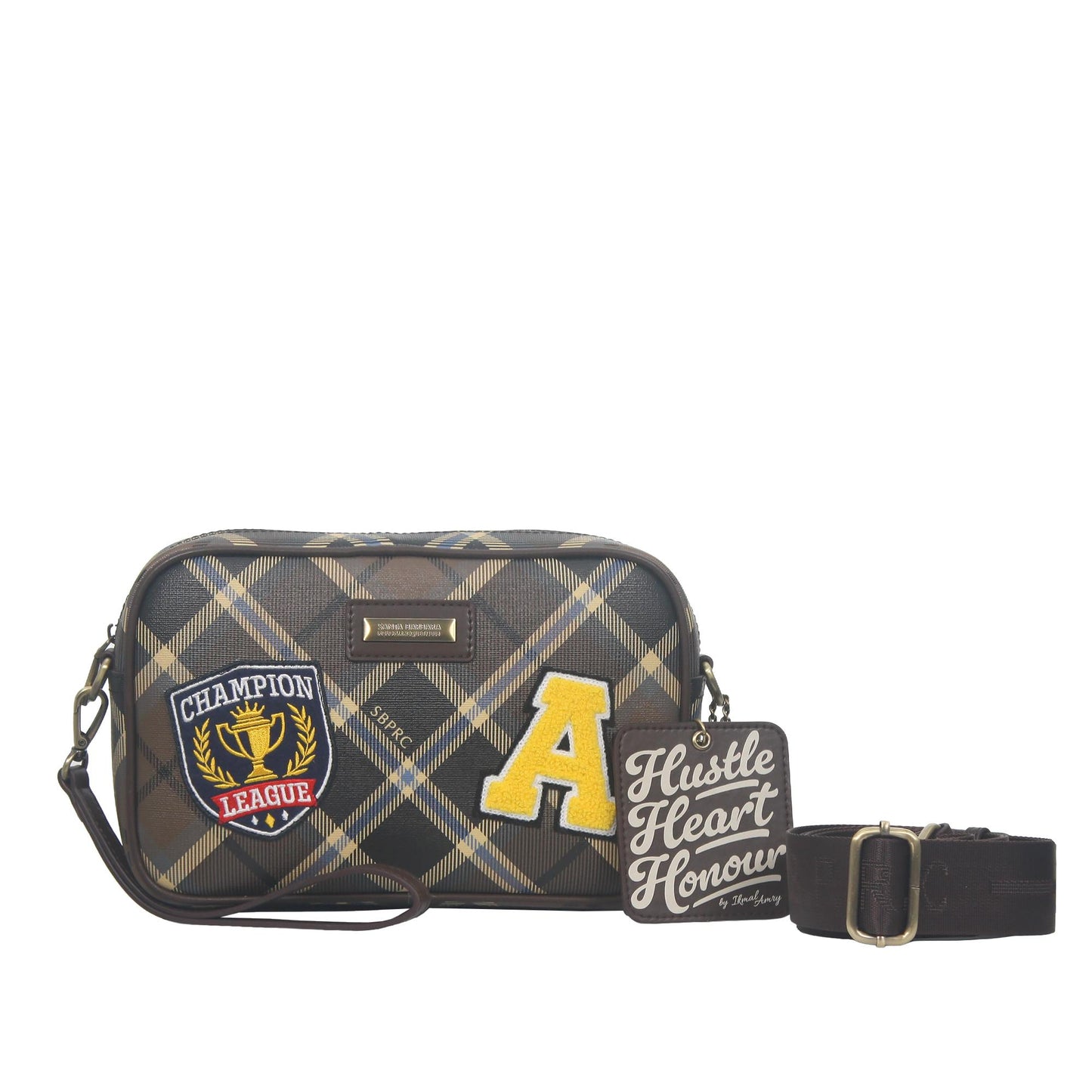 Ikmal X SBPRC Men's Plaid Sling Bag