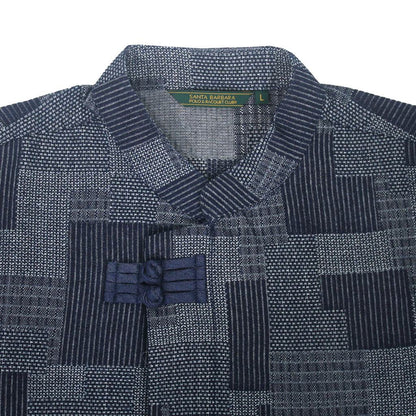 Men Mandarin Denim Shirt