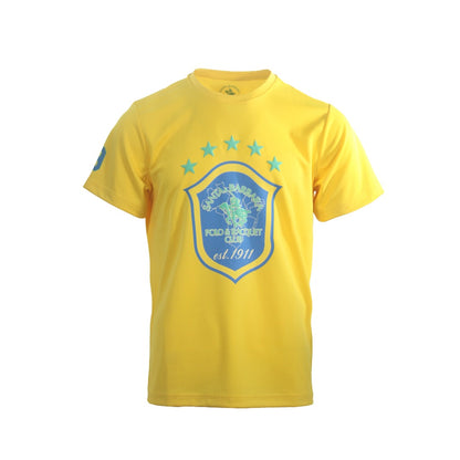 Men's Yellow Round Neck Short Sleeve