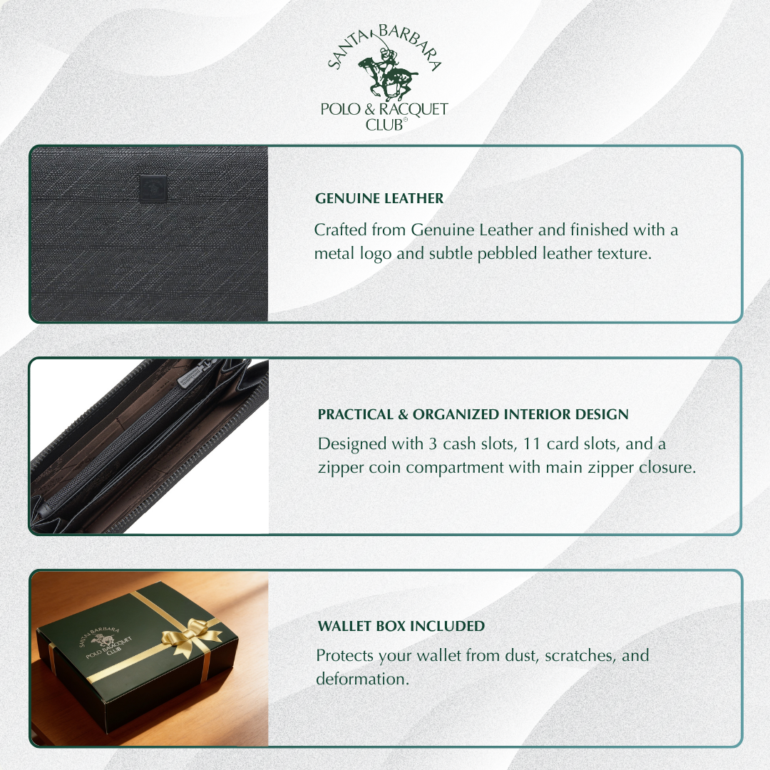 Leather Long Zip Wallet